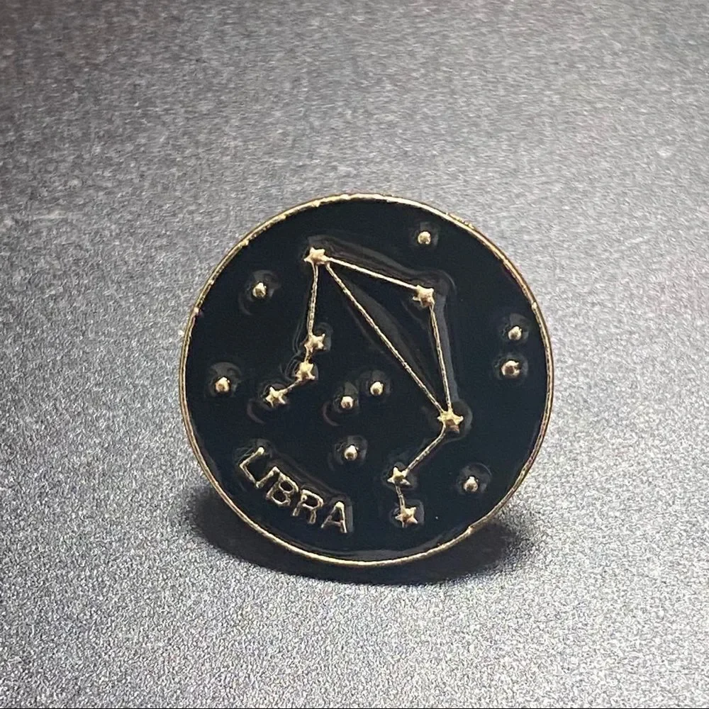 Libra Zodiac Enamel Pin/ Brooch Lapel